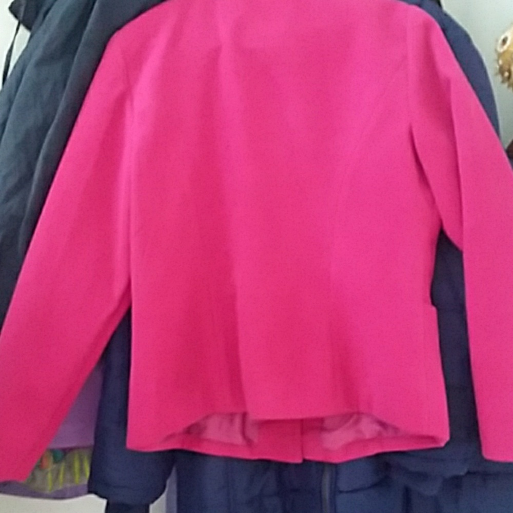 Fall/Spring magenta melton jacket - Picture 2 of 5